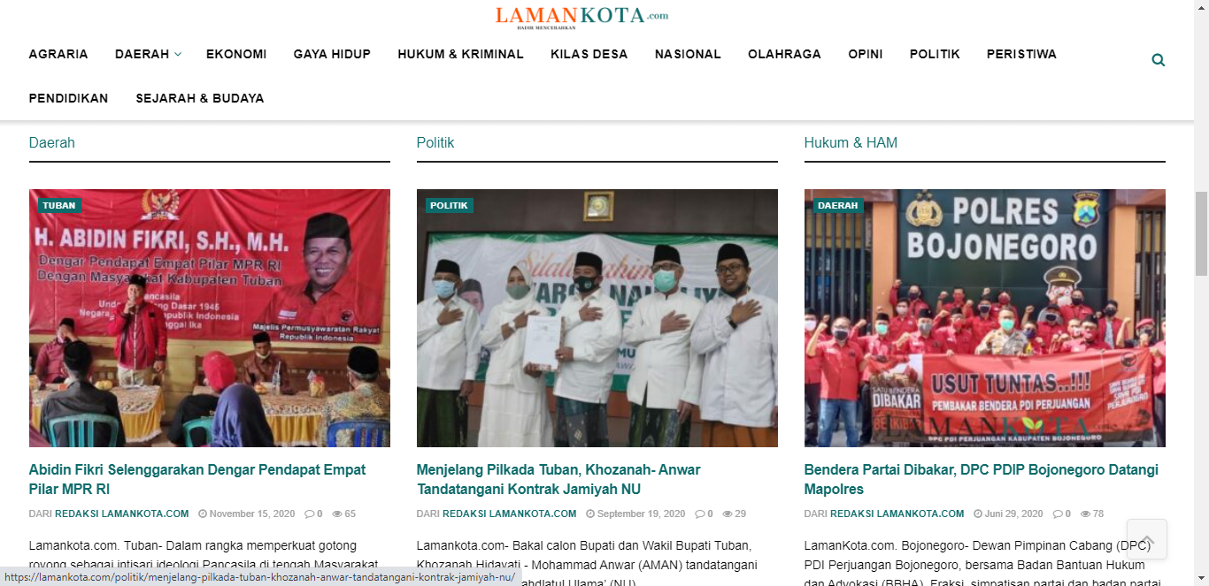 Website Lamankota.com by sahabat.biz.id
